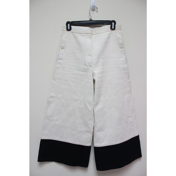Lemaire Ribbed Corduroy Ribbed Colorblock Wide Leg Pants Size 36